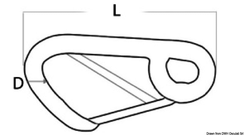 Moschettone grande inox mm 80