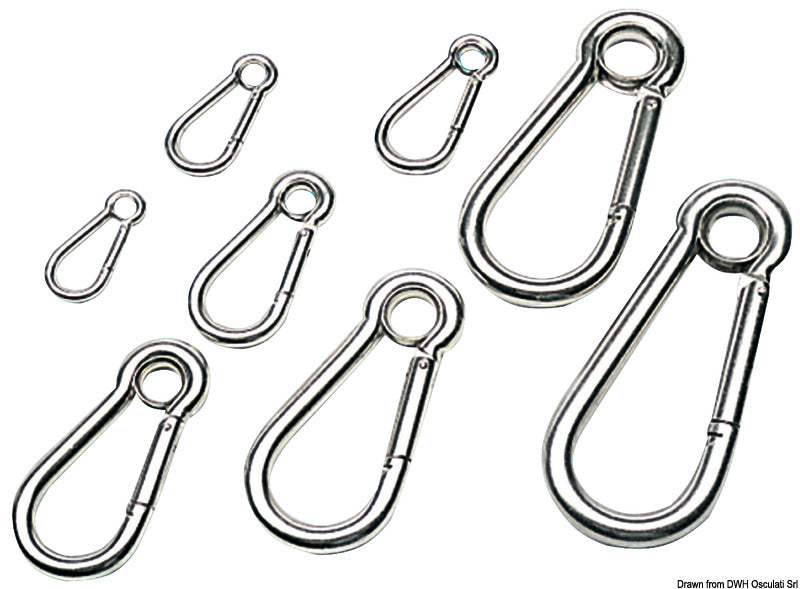Moschettone inox occhio mm 10