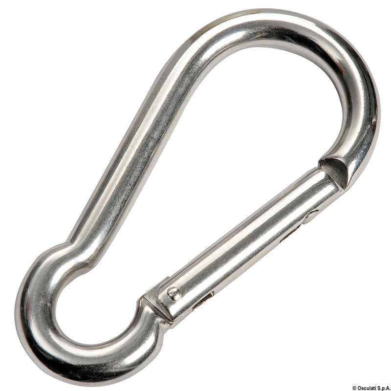 Moschettone inox senza sporgenza 6 mm