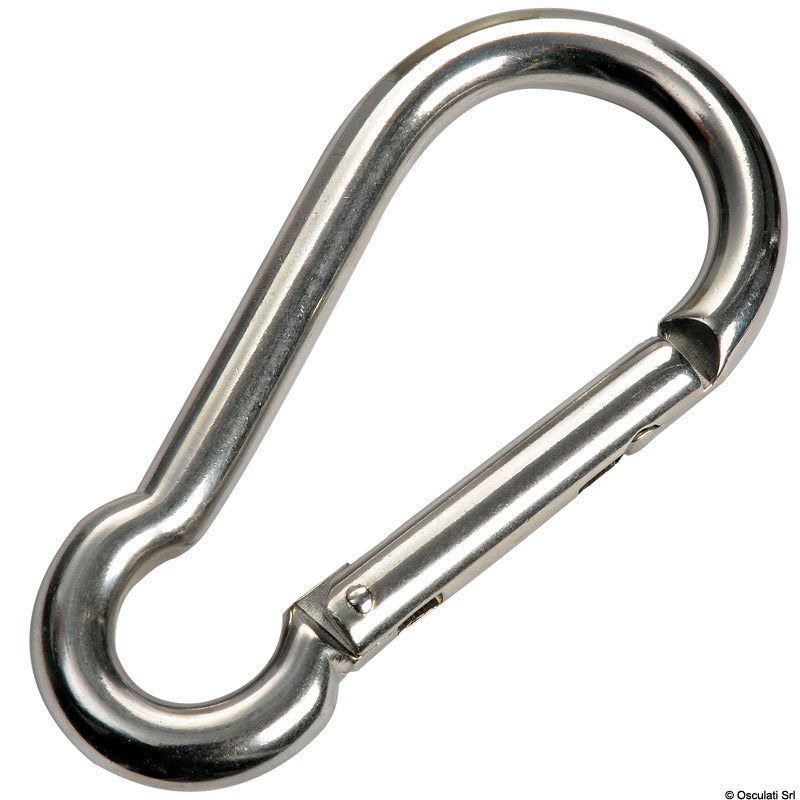 Moschettone inox senza sporgenza 8 mm