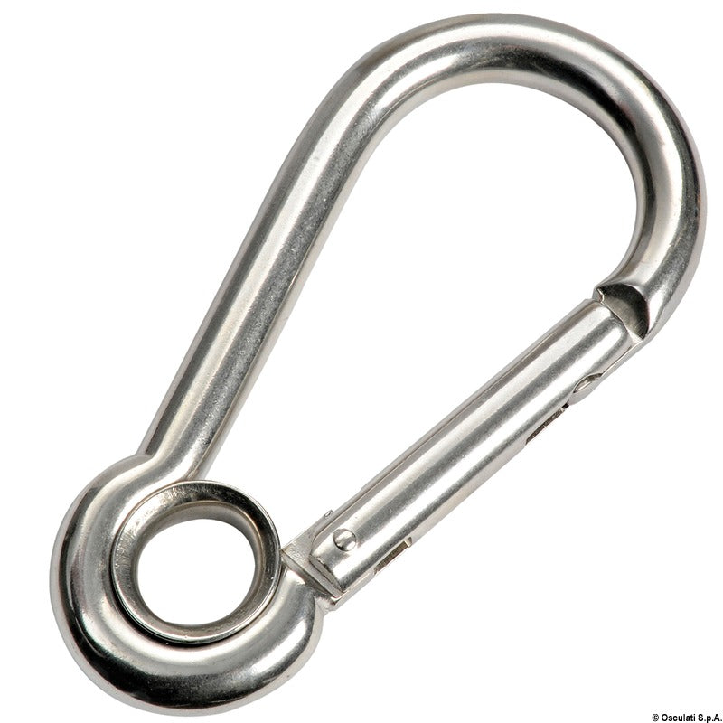 Moschettone inox senza sporgenza 6 mm