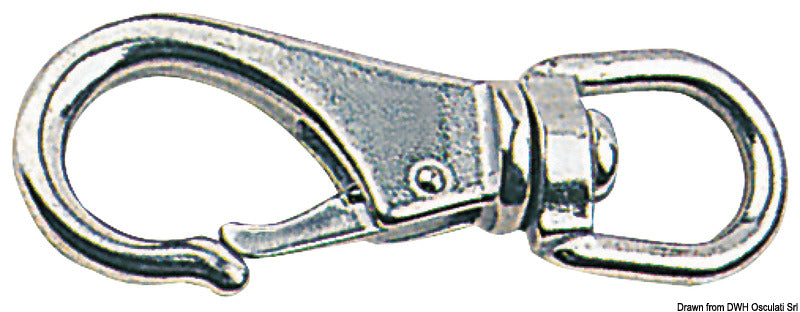 Moschettone inox con girella 94 mm