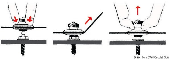 Blister 5 bottoni femmina Loxx 15 mm