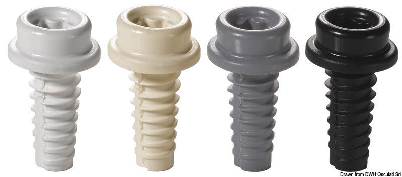 Bottoni universali CAF-COMPO bianco filetto lungo