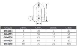 GRILLO INOX LUNGO Ø MM.5