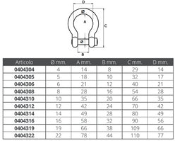 GRILLO INOX A CETRA Ø MM.5