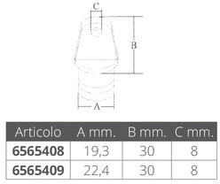 GIUNTO INOX MASCHIO Ø MM.19,3