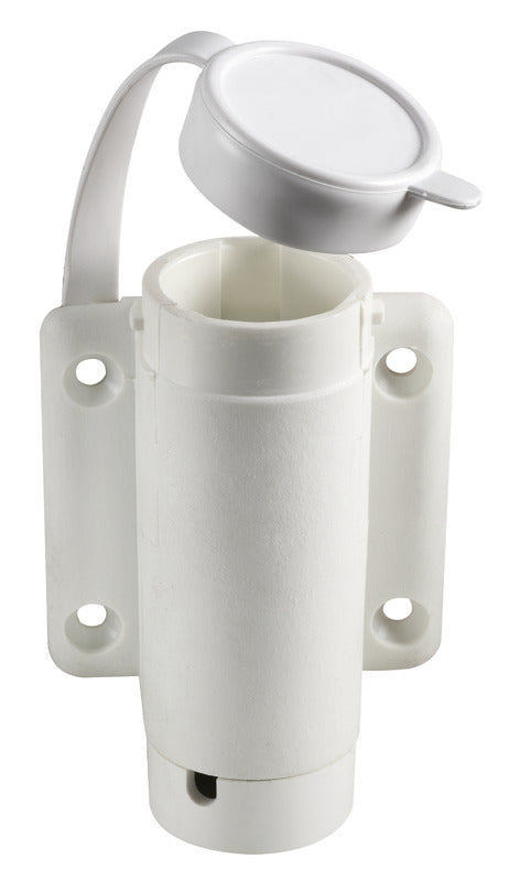 Basetta nylon bianca a parete 2 contatti