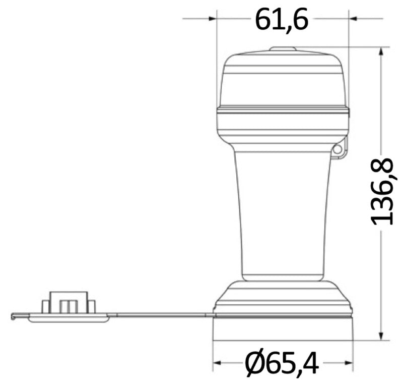 Luce di via bianca 360°