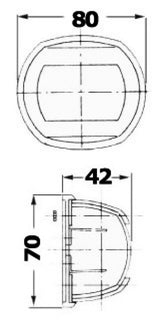 Fanale Compact LED destro  RAL 7042