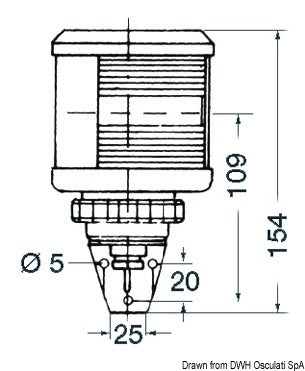 Fanale DHR giallo 25 W