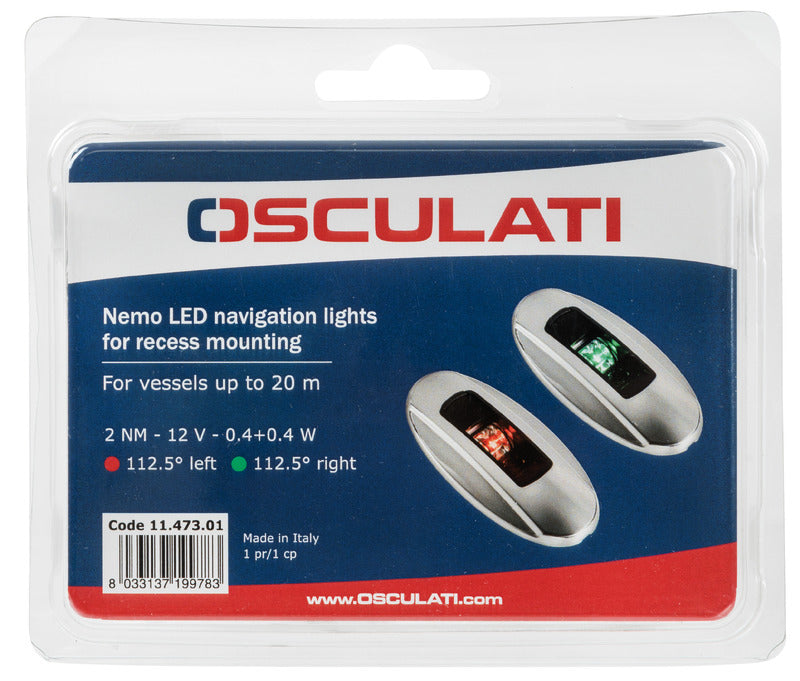 Luce di via NEMO – sinistra e destra 112,5°   in blister montaggio ad incasso
