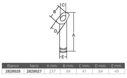 PORTACANNE NYLON BIANCO DRITTO