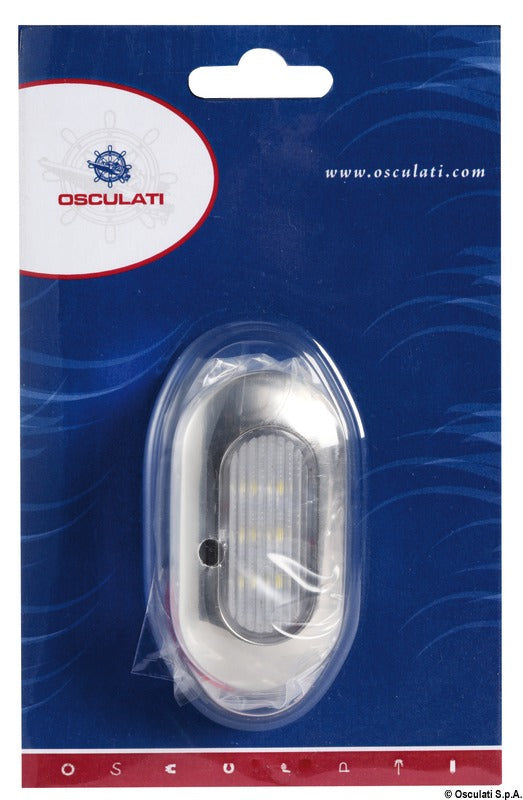 Luce di cortesia ovale 6 LED blu
