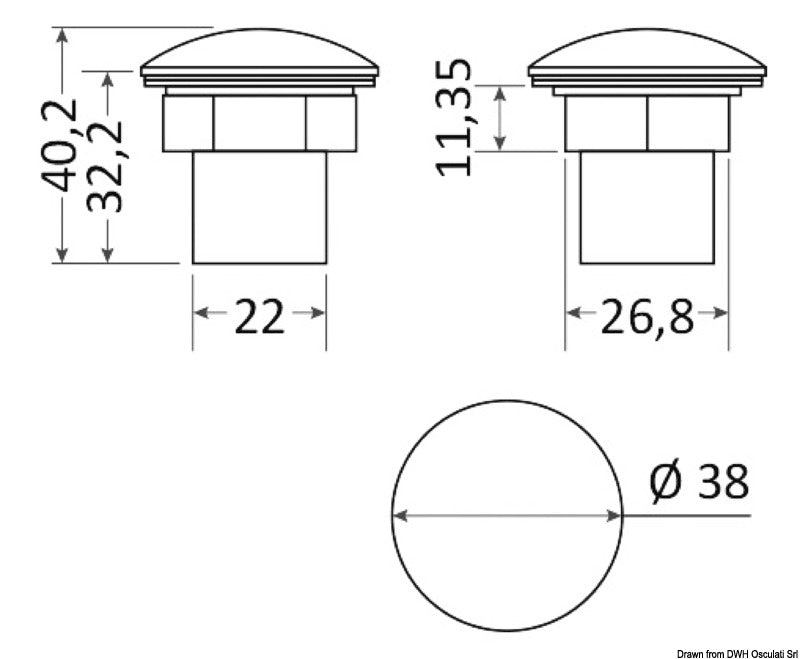Luce di cortesia a LED blu