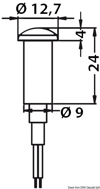 Luce di cortesia segnapassi blu