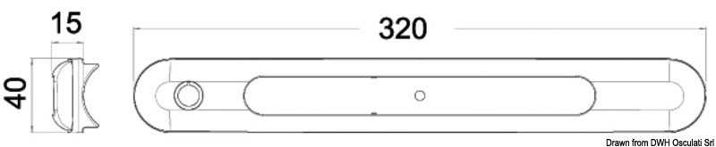 Plafoniera LED da appoggio 310x40x15 mm