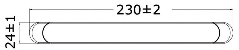 Plafoniera LED da appoggio bianca 230x24x11 mm