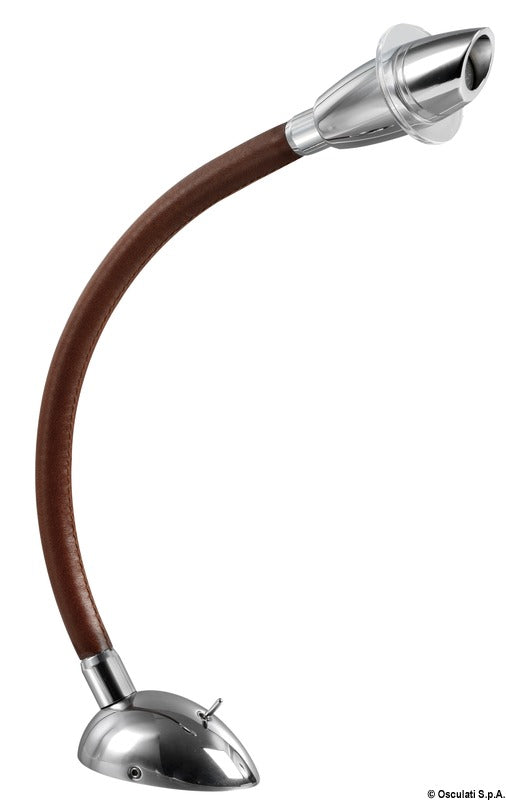 Faretto 3 W rivestito in pelle marrone