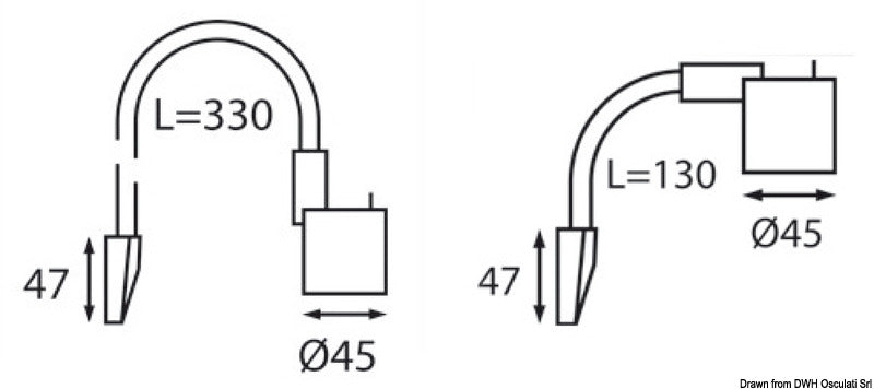 Luce testa letto 6 LED nera
