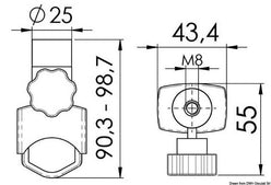 Base per pulpito 22/25 mm