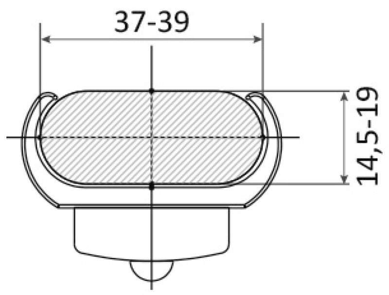 Luce per scaletta gradino standard 38 mm 2 pz