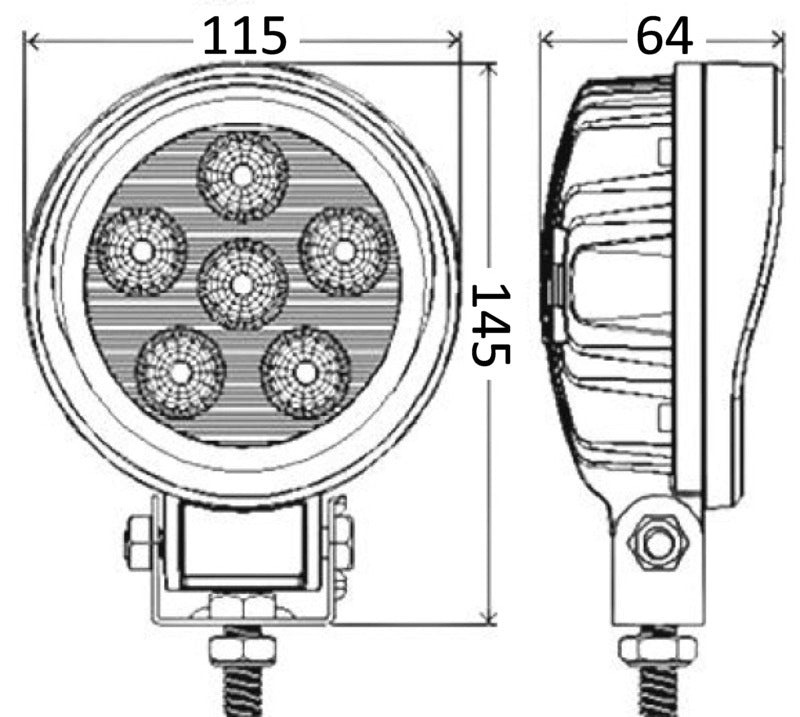 Faro LED HD roll-bar 18 W 12/24 V
