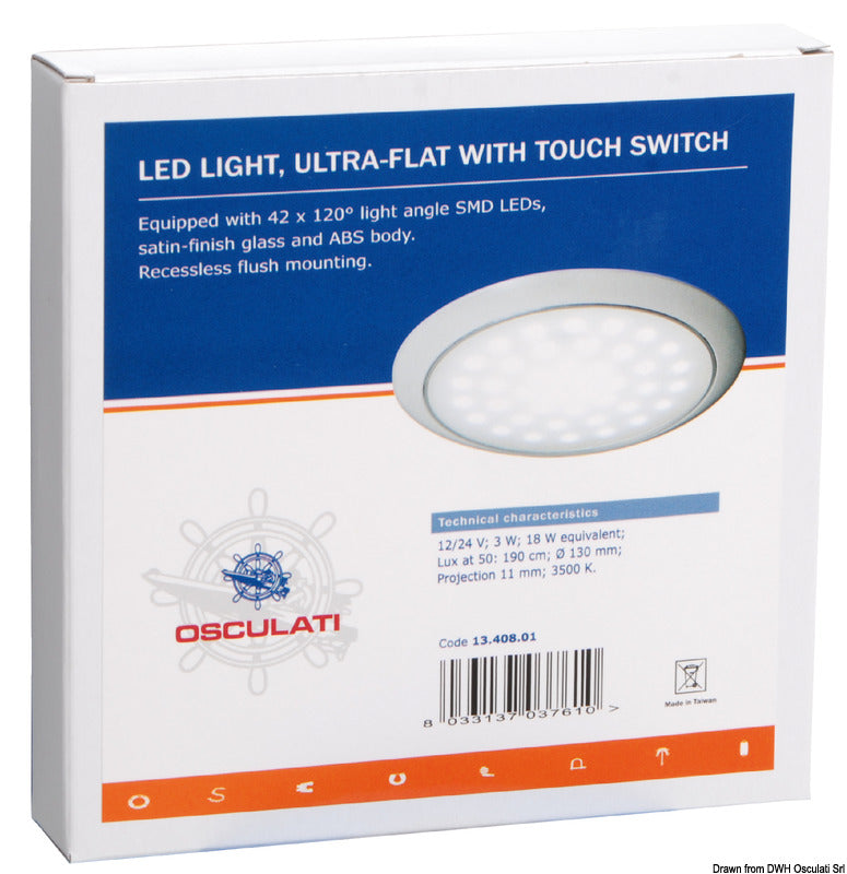 Luce LED ultrapiatta 12/24 V 3 W