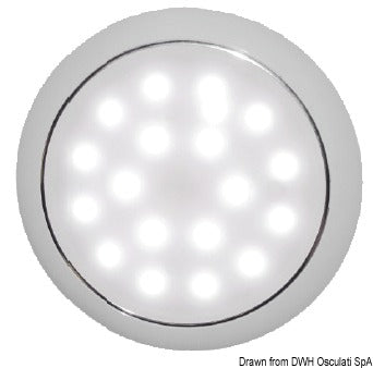 Plafoniera LED senza incasso Day/Night cromata