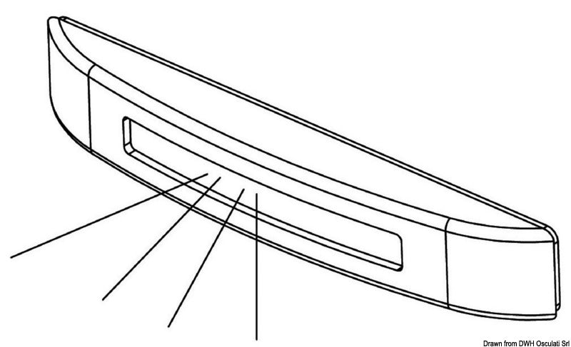 Luce cortesia 3 LED bianca frontale