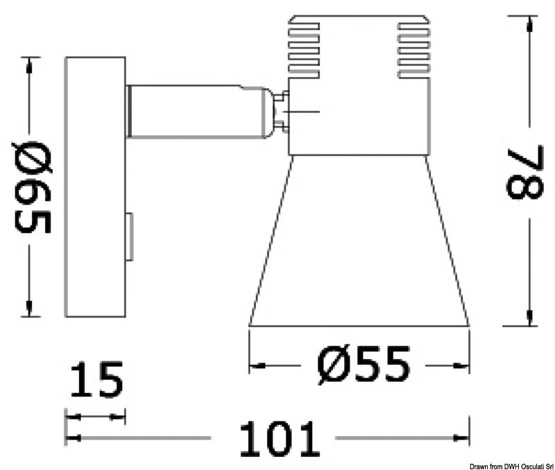Faretto LED dimmerabile con riflettore vetro