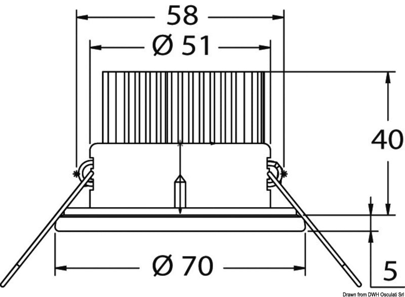 Plafoniera Adria LED inox