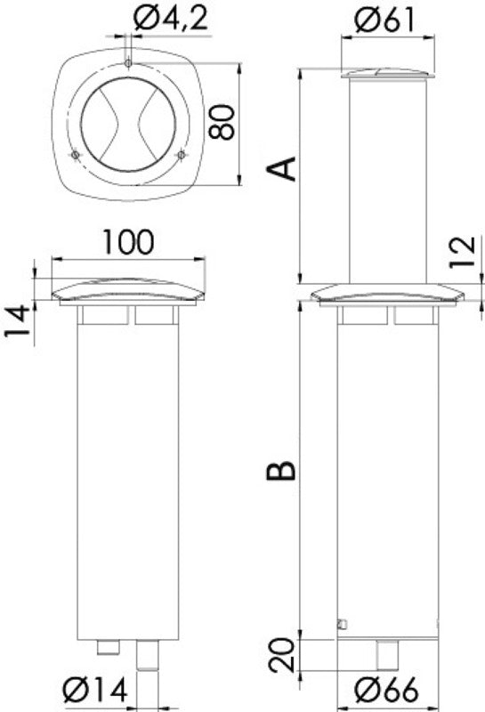 Luce da tavolo a scomparsa Aurora Compact
