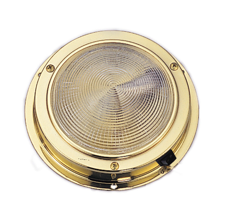 Plafoniera ottone lucido luce Led diam. 138 mm
