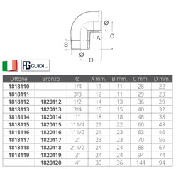 CURVA M-F DA 3/8