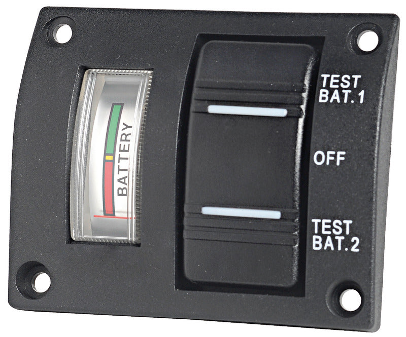 Pannellino tester per 2 batterie IP56