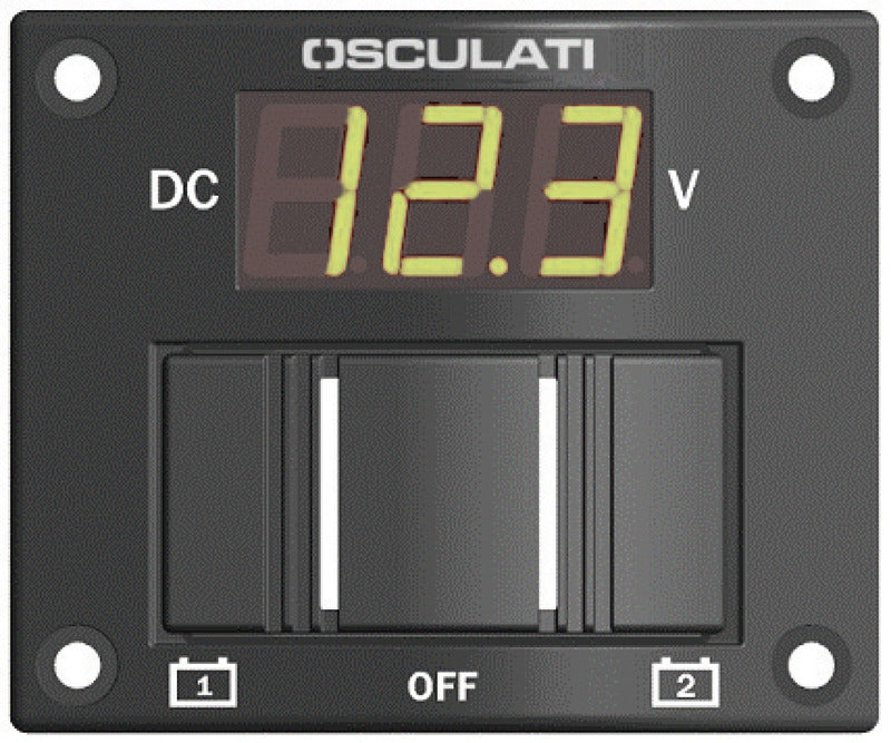 Pannellino tester digitale per 2 batterie IP56