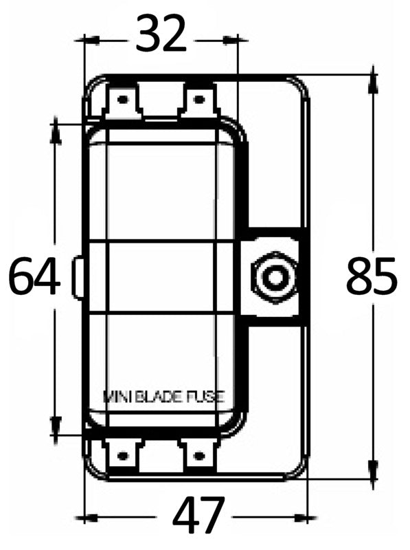 Scatola portafusibili lamellari MINI 4 uscite