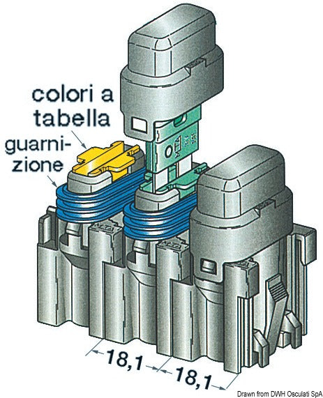 Portafusibili con coperchio 5 A