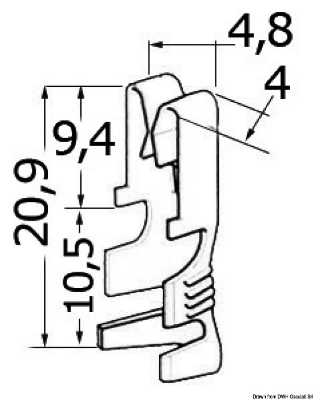 Contatti ottone 1/2,5 mm