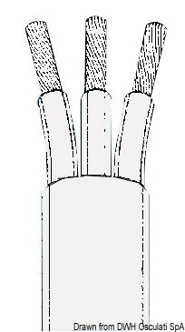 Cavo tripolare grigio 2,5 mm²