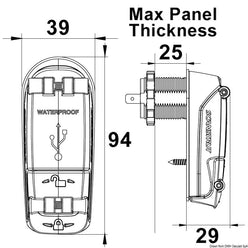 Presa doppia USB-A IPX6