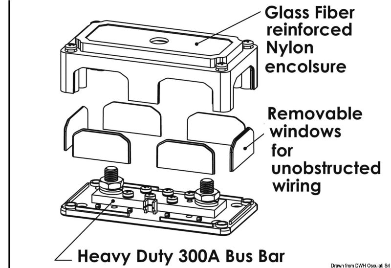 Terminali Bus Bar Heavy Duty 6 x 5 mm