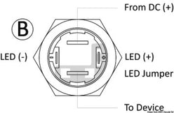 Interruttore FLAT inox ON-OFF 24 V rosso