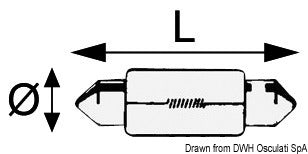 Lampadina siluro 12 V 15 W