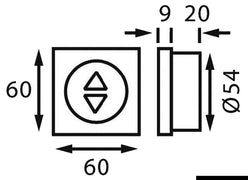 Reostato 12/24 V per LED 24 W cromato