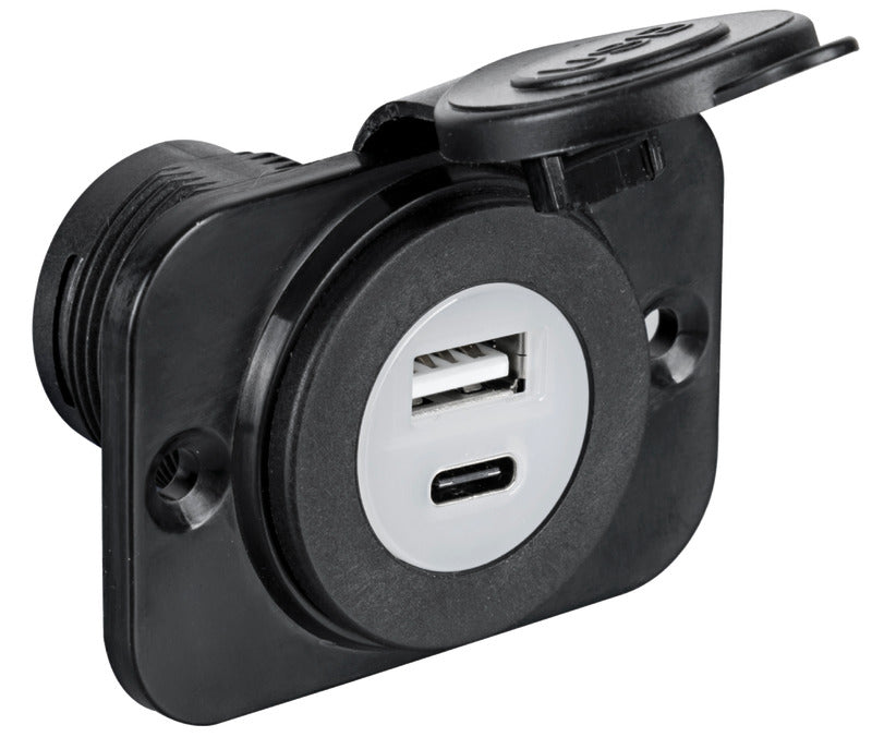 Presa incasso doppia USB Type-A + Type-C
