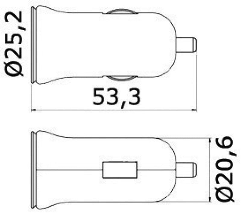 Adattatore presa corrente/doppia USB