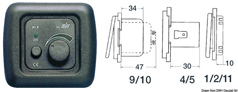 Dimmer 40 W grigio