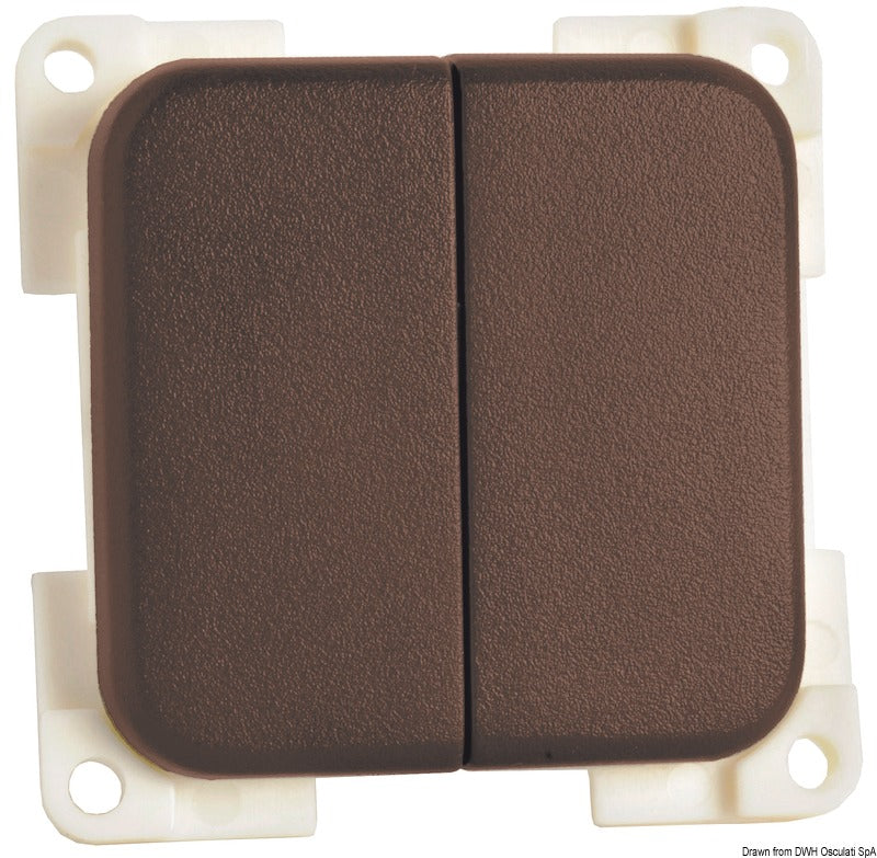Interrut. ON-OFF marrone doppio